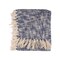 Laddha Home Designs Blue and Ivory Distressed Throw Blanket with Fringes 50" x 60"